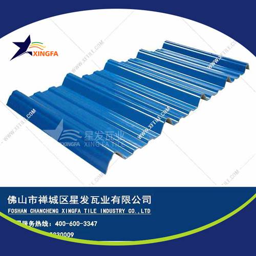 厚度3.0mm蓝色900型PVC塑胶瓦 济南工程钢结构厂房防腐隔热塑料瓦 pvc多层防腐瓦生产网上销售